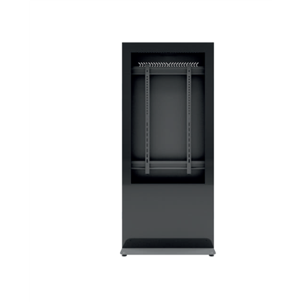 edbak floor stand | ids10.55 indoor public display totem with glass front | 55 " | black