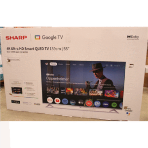 sharp 55gp6260e | 55" (139cm) | smart tv | google tv | 4k uhd qled | damaged packaging, unpacked, unpacked accessories