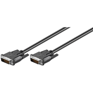 goobay | dvi d fullhd cable dual link, nickel plated | dvi d male dual link (24+1 pin) | dvi d male dual link (24+1 pin) | dvi to dvi | 1.8 m