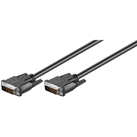 goobay | dvi d fullhd cable dual link, nickel plated | dvi d male dual link (24+1 pin) | dvi d male dual link (24+1 pin) | dvi to dvi | 1.8 m