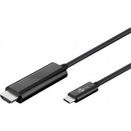 goobay | usb c hdmi adapter cable (4k 60 hz) | usb c male | hdmi male (type a) | usb c to hdmi | 1.8 m