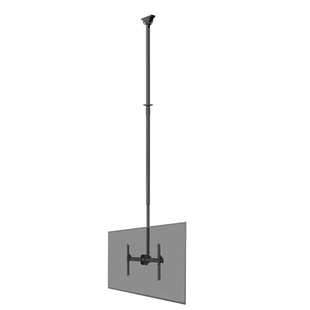neomounts cl35 440bl16xl monitor/tv mount ceiling | adjustable height, rotate, tilt, swivel | 37 70 " | maximum weight (capacity) 50 kg | black
