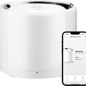 petkit | smart pet drinking fountain | eversweet 3 pro (wireless pump) | capacity 1.35 l | filtering | material stainless steel, abs | white