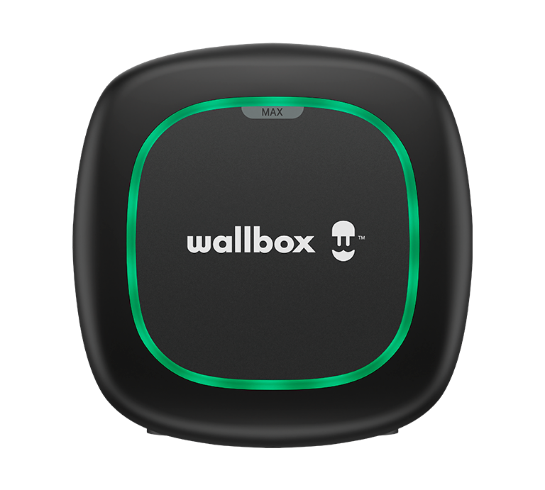 wallbox | electric vehicle charge | pulsar max | 22 kw | wi fi, bluetooth | pulsar max retains the compact size and advanced performance of the pulsar family while featuring an upgraded robust design, ik10 protection rating, and even easier installation. pulsar max is controlled by the mywallbox app via wifi and bluetooth and is compatible with all wallbox energy management functionalities | 7 m | black