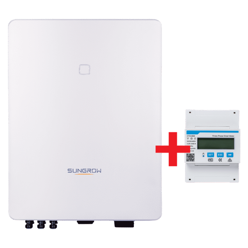 sungrow | inverter hybrid sh8.0rt 8kw 2mppt + dtsu666 smart meter | ash00106