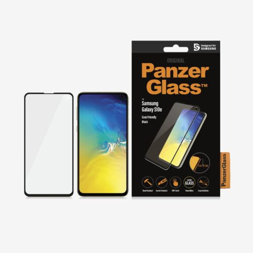 PanzerGlass | Samsung | Galaxy S10e | Glass | Black | Rounded edges; 100% touch preservation | Case Friendly