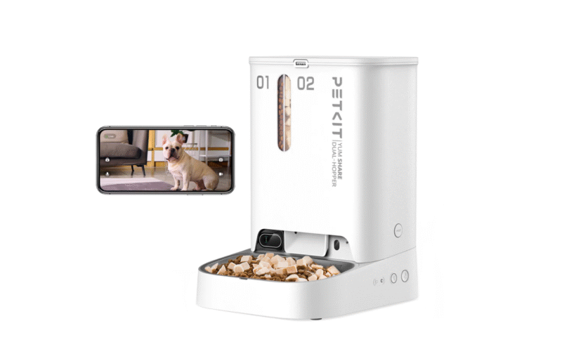 petkit | feeder with camera | p591 yumshare dual hopper | capacity 2+3 l | white