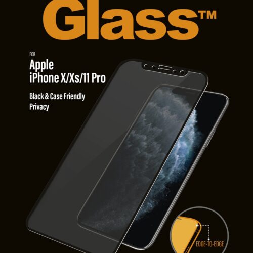 PanzerGlass | P2666 | Screen protector | Apple | iPhone X/Xs/11 Pro | Tempered glass | Black | Confidentiality filter; Full frame coverage; Anti-shatter film (holds the glass together and protects against glass shards in case of breakage); Case Friendly – compatible with all Cases; Anti-glare coating (reduces light reflection); Blue light reduction; Easy Installation with full adhesive; Oleophobic layer (anti-bacterial + anti-fingerprint); 100% touch preservation; Maintains all phone functionalities PanzerGlass | P2666 | Screen protector | Apple | iPhone X/Xs/11 Pro | Tempered glass | Black | Confidentiality filter; Full frame coverage; Anti-shatter film (holds the glass together and protects against glass shards in case of breakage); Case Friendly – compatible with all Cases; Anti-glare coating (reduces light reflection); Blue light reduction; Easy Installation with full adhesive; Oleophobic layer (anti-bacterial + anti-fingerprint); 100% touch preservation; Maintains all phone functionalities