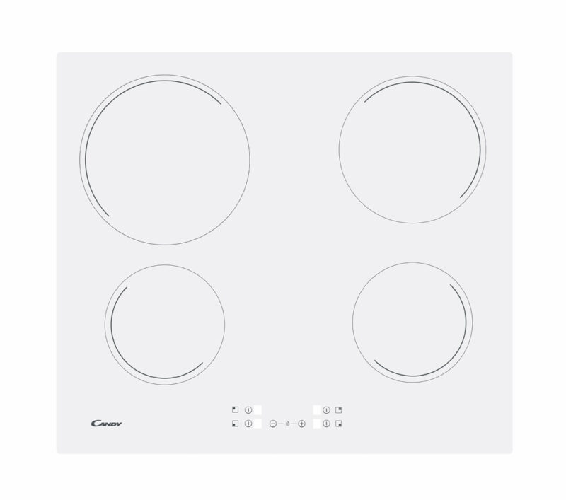 Candy | Hob | CH64CCW | Vitroceramic | Number of burners/cooking zones 4 | Touch | White