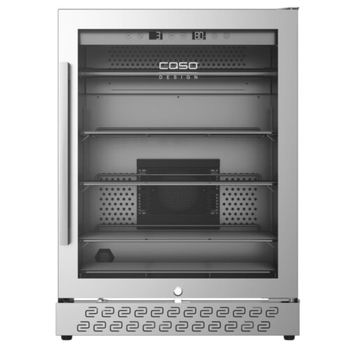 Caso | Dry aging cabinet with compressor technology | DryAged Master 125 | Energy efficiency class Not apply | Free standing | Bottles capacity Not apply | Cooling type  Compressor technology | Stainless steel