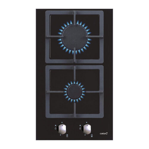 CATA | Hob | SCI 3002 BK | Gas on glass | Number of burners/cooking zones 2 | Rotary knobs | Black