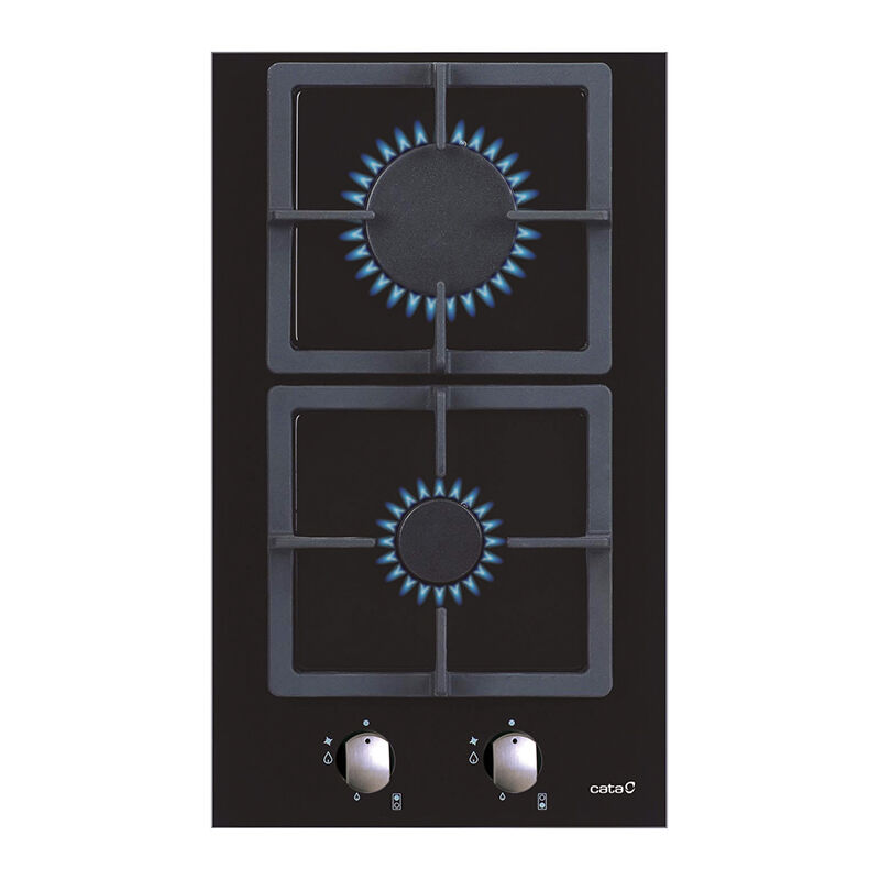 CATA | Hob | SCI 3002 BK | Gas on glass | Number of burners/cooking zones 2 | Rotary knobs | Black