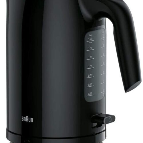 Braun | Kettle | WK3100BK PurEase | Standard | 2200 W | 1.7 L | Plastic | 360° rotational base | Black