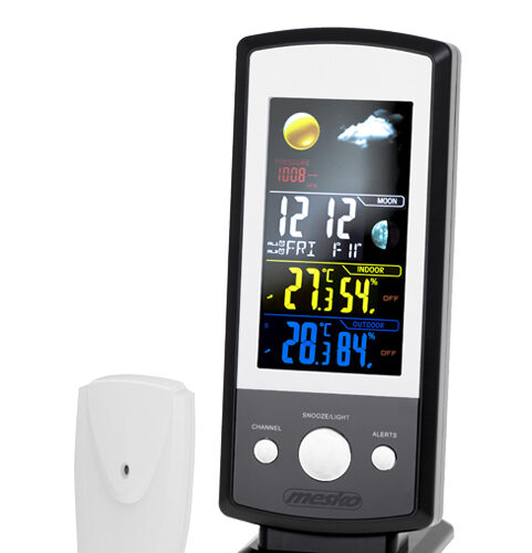 Mesko | MS 1177 | Black | Colorful Digital Display | Weather station