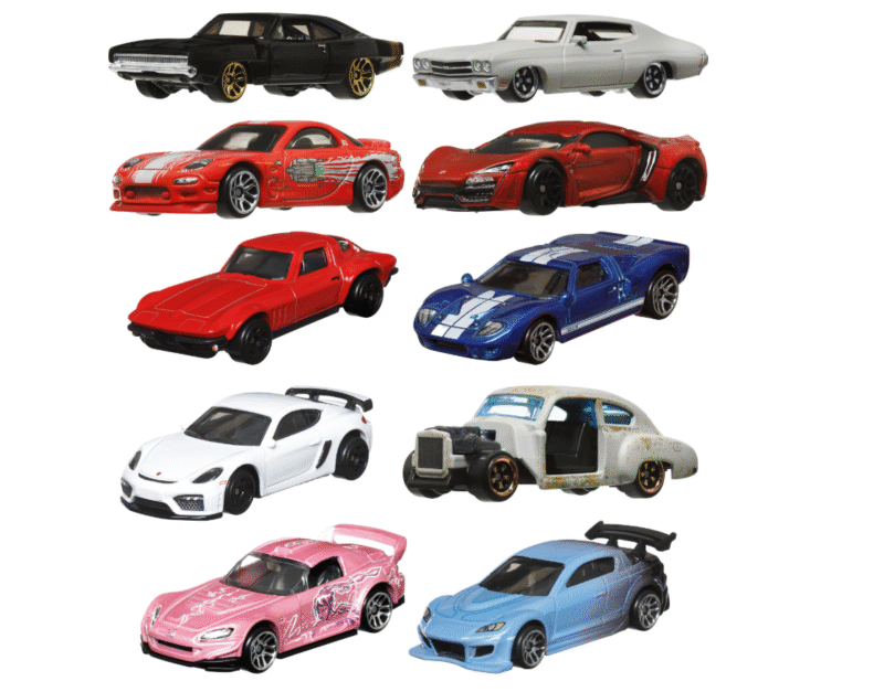 mattel | hot wheels fast and furious themed assortment, hnr88 | metal/plastic