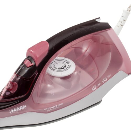 Mesko | Iron | MS 5028 | Steam Iron | 2600 W | Continuous steam 35 g/min | Steam boost performance 60 g/min | Pink/Grey