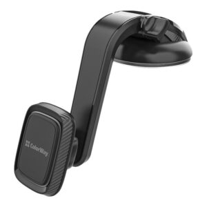 ColorWay | Magnetic Car Holder For Smartphone | Dashboard-2 | Adjustable | Magnetic | Gray | Panel or windshield mounting using a suction cup with a gel adhesive base. Fixing the smartphone with a plate that is glued to the case or to the back panel. Compact design, does not take up much space and does not obstruct the view. Wide compatibility with mobile devices. Full access to device buttons and connectors. Secure smartphone grip thanks to powerful neodymium magnets. | 360 °