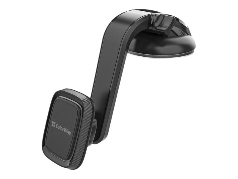 ColorWay | Magnetic Car Holder For Smartphone | Dashboard-2 | Adjustable | Magnetic | Gray | Panel or windshield mounting using a suction cup with a gel adhesive base. Fixing the smartphone with a plate that is glued to the case or to the back panel. Compact design, does not take up much space and does not obstruct the view. Wide compatibility with mobile devices. Full access to device buttons and connectors. Secure smartphone grip thanks to powerful neodymium magnets. | 360 °