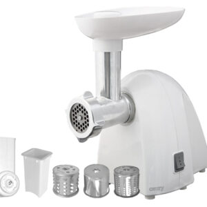 Meat mincer | Camry | CR 4802 | White | 600-1500 W | Number of speeds 1 | Middle size sieve, mince sieve, poppy sieve, plunger, sausage filler, vegatable attachment.