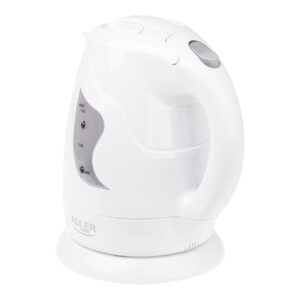 Adler | Kettle | AD 08 | Standard | 850 W | 1 L | Plastic | 360° rotational base | White
