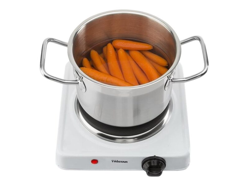 Tristar | Free standing table hob | KP-6185 | Number of burners/cooking zones 1 | Rotary | Black, White | Electric