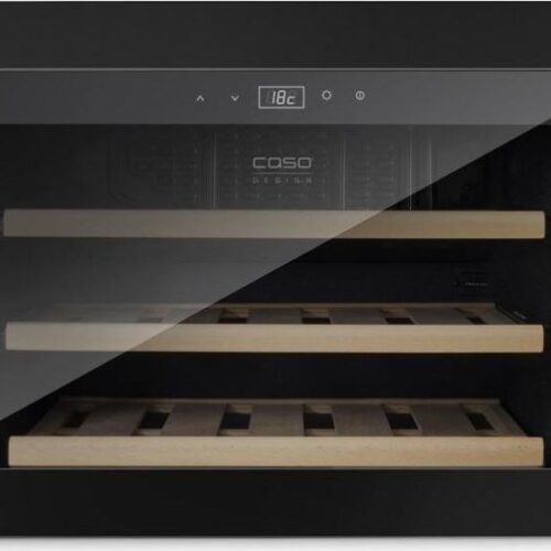 Caso | Wine cooler | WineSafe 18 EB | Energy efficiency class G | Built-in | Bottles capacity 18 bottles | Cooling type Compressor technology | Black