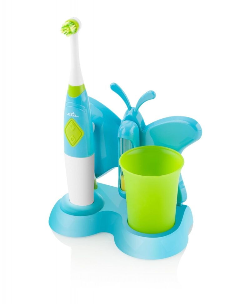 ETA | Toothbrush with water cup and holder | Sonetic  ETA129490080 | Battery operated | For kids | Number of brush heads included 2 | Number of teeth brushing modes 2 | Blue
