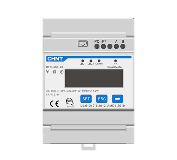 SUNGROW | SEM DTSU666-20 250A Three Phase Smart Meter indirect measurement (needs CT‘s) | UT000138