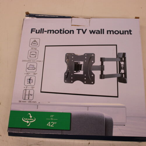 SALE OUT. Gembird WM-42ST-02 TV wall mount (full-motion), 23”-42” | Gembird | Wall mount | WM-42ST-02 | Tilt, Swivel | 23-42 " | DAMAGED PACKAGING, SCRATCHED | Black