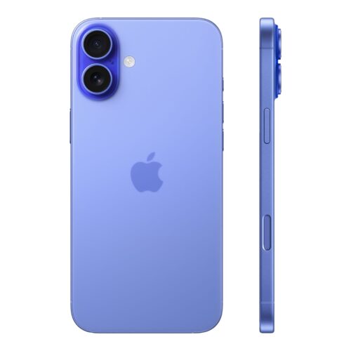 Apple iPhone 16 Plus | Ultramarine | 6.7 " | Super Retina XDR | 2796 x 1290 pixels | A18 | Internal RAM 8 GB | 256 GB | Dual SIM | 4G | 5G | Main camera resolution 48+12 MP | Secondary camera resolution 12 MP | iOS | 18