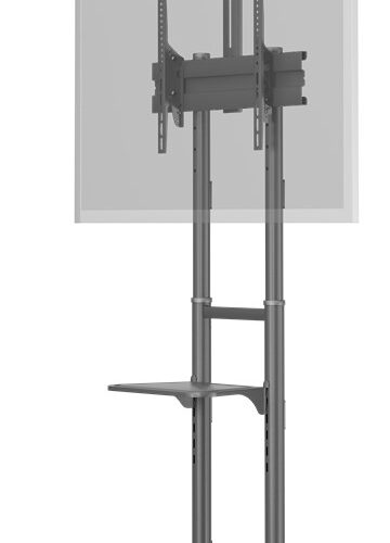 Goobay Floor stand | 59508 TV Presentation Stand Pro (Size L) | Adjustable Height, Tilt | 37-70 " | Black