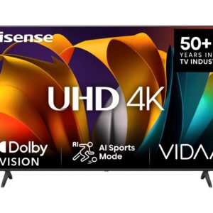 Hisense UHD Smart TV | 50A6N | 50" | Smart TV | VIDAA OS | UHD | Black