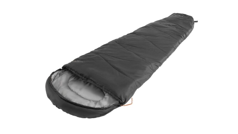Easy Camp Starling Mummy Black 8°C | Sleeping Bag | 210 x 75 x 50 cm | -5 to 12 °C | Two-way open-end, autolock