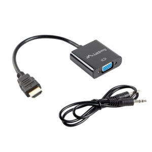 Lanberg HDMI, Mini Jack 3.5 mm, VGA Adapter | AD-0017-BK | 20 m