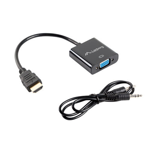 Lanberg HDMI, Mini Jack 3.5 mm, VGA Adapter | AD-0017-BK | 20 m