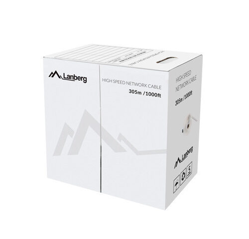 Lanberg LAN Cable Cat.6 UTP, Solid CU Fluke Passed | LCU6-12CU-0305-S | 305 m
