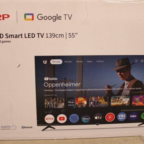 sharp 55gl4260e | 55" (139cm) | smart tv | google tv | 4k uhd | damaged packaging, unpacked, unpacked accessories