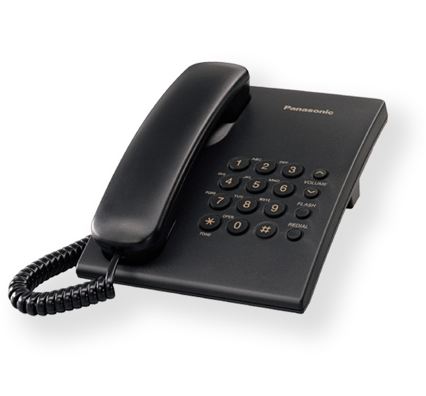 Panasonic | Corded | KX-TS500FXB | Black | 150 x 200 x 96 mm | 475 g