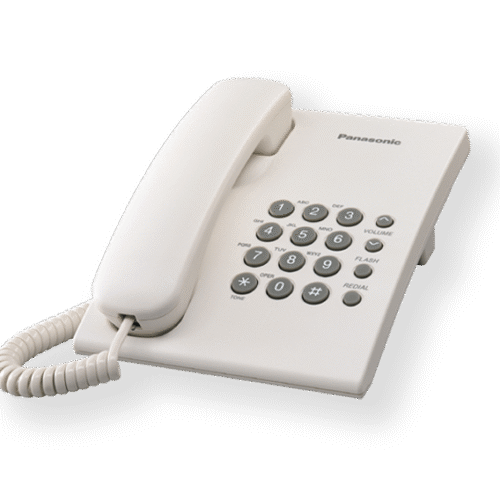 Panasonic | Corded | KX-TS500FX | White | 150 x 200 x 96 mm | 475 g